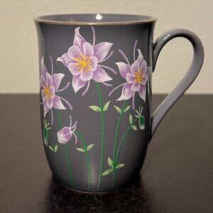 Vintage OTAGIRI Japan Floral Gray Porcelain  Cup  Mug ~ Crafted in Japan